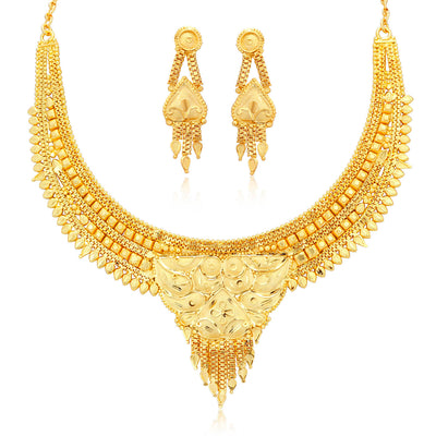 Sukkhi Modern Alloy Gold plated Necklace Set for Women