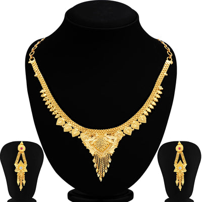 Sukkhi Marvellous Alloy Gold plated Necklace Set for Women