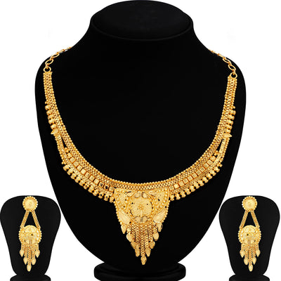 Sukkhi Exotic Alloy Gold plated Necklace Set for Women