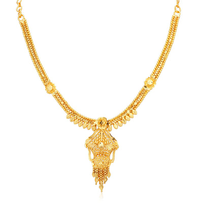 Sukkhi Blossomy Alloy Gold plated Necklace Set for Women