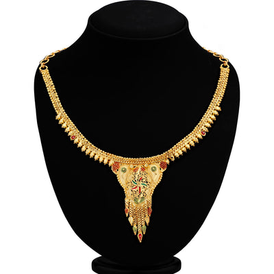 Sukkhi Traditional Alloy Gold plated Necklace Set for Women