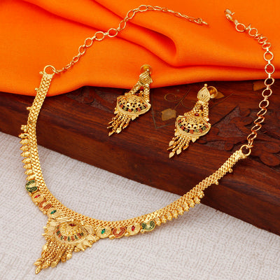 Sukkhi Stylish Gold plated Necklace Set for Women