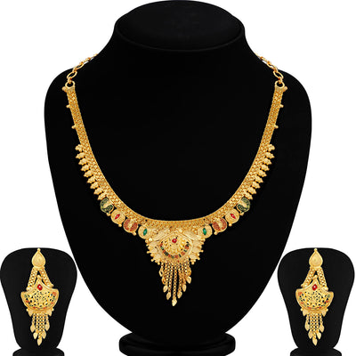Sukkhi Stylish Gold plated Necklace Set for Women