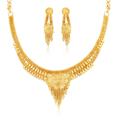 Sukkhi Dazzling Gold plated Necklace Set for Women