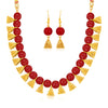 Sukkhi Exquisite Gold plated Red Necklace Set for Women