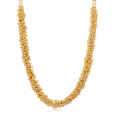 Sukkhi Wavy Gold Plated Necklace Set for Women