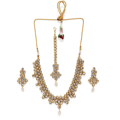 Sukkhi Glorious Gold Plated Kundan Neckalce Set for Women