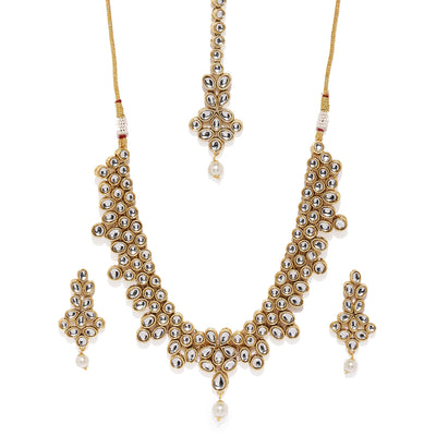 Sukkhi Glorious Gold Plated Kundan Neckalce Set for Women