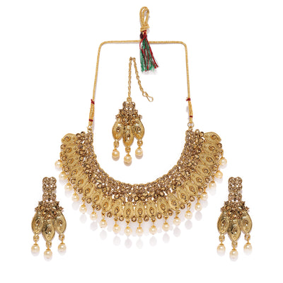 Sukkhi Spectacular Gold Plated Choker Neckalce Set for Women