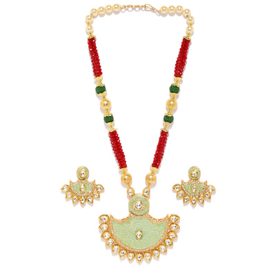 Sukkhi Trendy Mint Collection Gold Plated Neckalce Set for Women