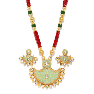 Sukkhi Trendy Mint Collection Gold Plated Neckalce Set for Women