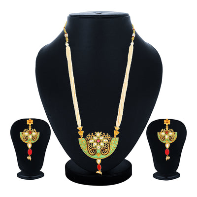 Sukkhi Pleasing Gold Plated Kundan Collar Necklace Set for Women