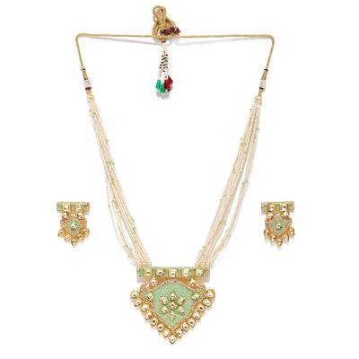 Sukkhi Beguiling Mint Collection Gold Plated Neckalce Set for Women