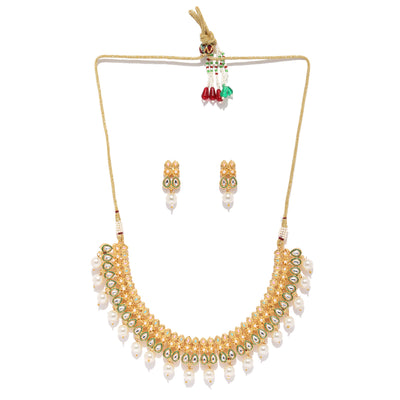 Sukkhi Gleaming Gold Plated Neckalce Set for Women