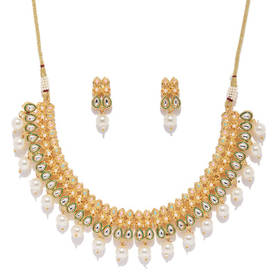 Sukkhi Gleaming Gold Plated Neckalce Set for Women