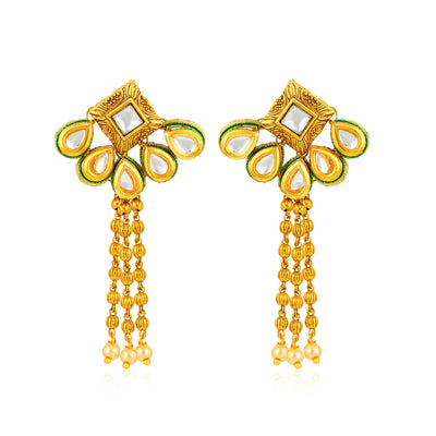 Sukkhi Sleek Gold Plated Kundan Choker Necklace Set for Women