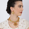 Sukkhi Classic Floral Gold Plated Choker Neckalce Set for Women