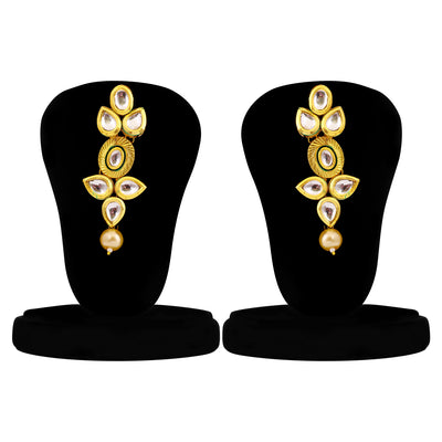 Sukkhi Glittery Gold Plated Kundan Choker Necklace Set For Women