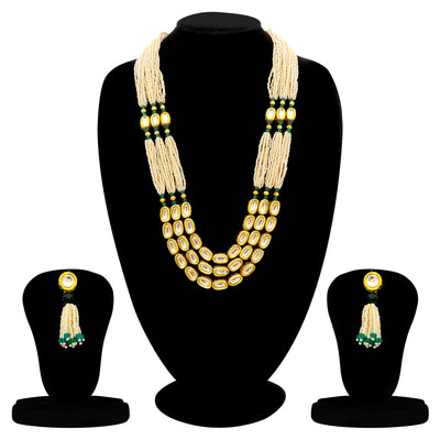 Sukkhi Exclusive Kundan Gold Plated Pearl Necklace Set For Women