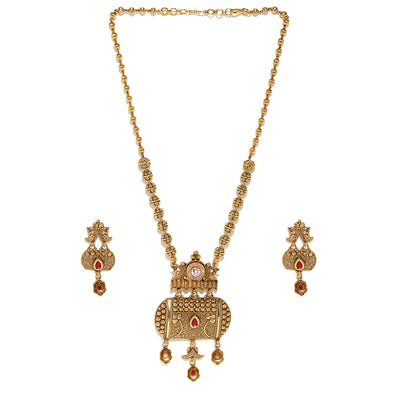 Sukkhi Traditional Gold Plated Peacock Neckalce Set for Women