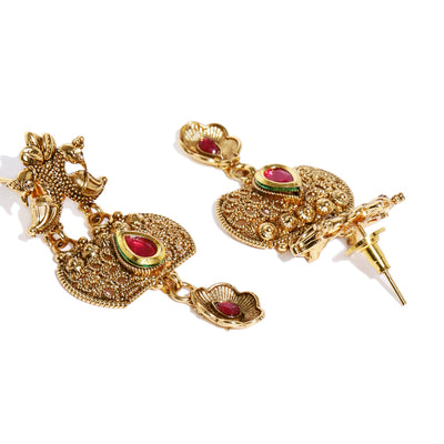 Sukkhi Traditional Gold Plated Peacock Neckalce Set for Women