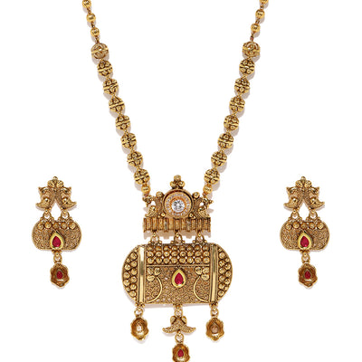 Sukkhi Traditional Gold Plated Peacock Neckalce Set for Women