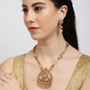 Sukkhi Pleasing Long Haram Gold Plated Neckalce Set for Women