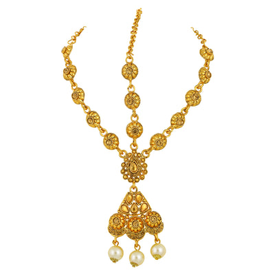 Sukkhi Exotic Gold Plated LCT Stone Long Haram Dulhan Set for Women