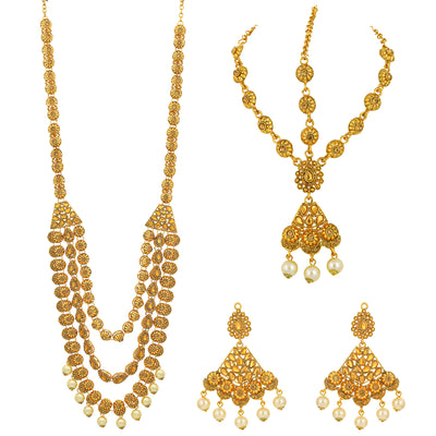 Sukkhi Exotic Gold Plated LCT Stone Long Haram Dulhan Set for Women