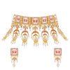 Sukkhi Incredible Pearl Gold Plated Lotus Meenakari Choker Necklace Set For Women