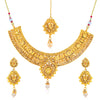 Sukkhi Luxurious Gold Plated LCT Stone Collar Necklace Set for Women