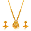 Sukkhi Tibale Gold Plated Shell Collar Necklace Set for Women