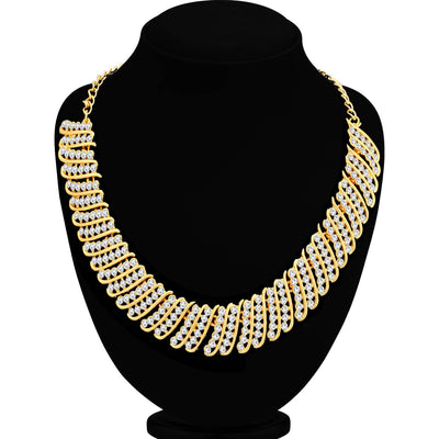 Sukkhi Ritzy Gold Plated Choker Necklace Set for Women