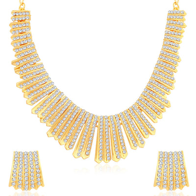 Sukkhi Modern Gold Plated Choker Necklace Set for Women