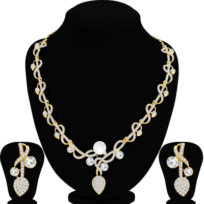 Sukkhi Brilliant Gold Plated Necklace Set for Women