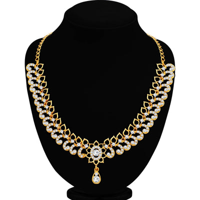 Sukkhi Blossomy Gold Plated Necklace Set for Women