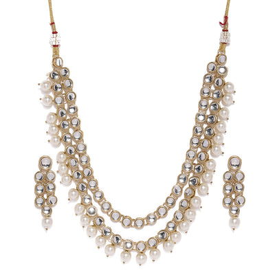 Sukkhi Kundan Gold Plated Neckalce Set