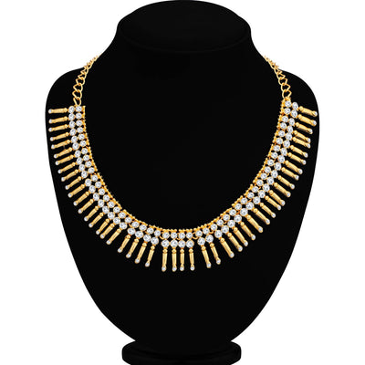 Sukkhi Glitzy Gold Plated Choker Necklace Set for Women