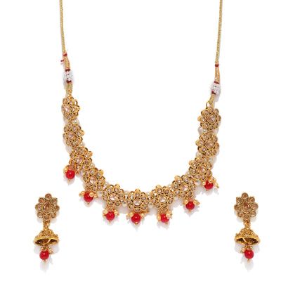 Sukkhi Excellent Gold Plated Collar Neckalce Set for Women