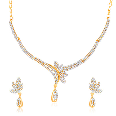 Sukkhi Glitzy Gold Plated Necklace Set For Women