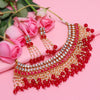 Sukkhi Fascinating Pearl Gold Plated Kundan Choker Necklace Set For Women