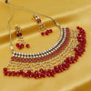Sukkhi Fascinating Pearl Gold Plated Kundan Choker Necklace Set For Women