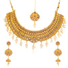 Sukkhi Pretty Gold Plated LCT Stone Choker Necklace Set for Women