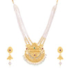 Sukkhi Gleaming Pearl Gold Plated Peacock Necklace Set For Women