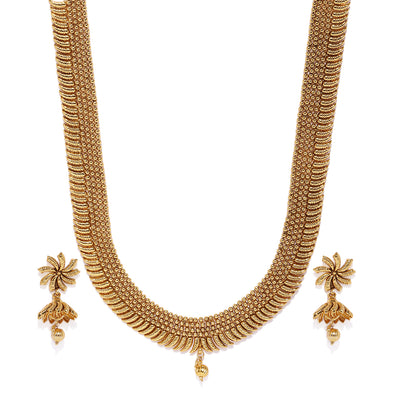 Sukkhi Tibale Gold Plated Long Haram Neckalce Set for Women