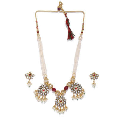 Sukkhi Youthful Kundan Pearl Neckalce Set for Women