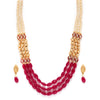 Sukkhi Resplendent Gold Plated String Neckalce Set for Women