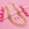 Sukkhi Classy Kundan Gold Plated Pearl Long Haram Necklace Set For Women