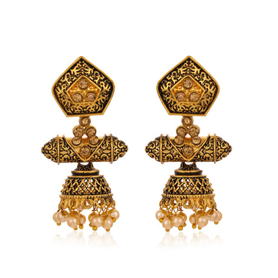 Sukkhi Tibale Collar Gold Plated Necklace Set Set for Women