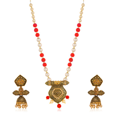 Sukkhi Tibale Collar Gold Plated Necklace Set Set for Women